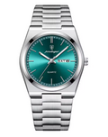 Poedagar Men's Luxury Dress Watch - Turquoise Silver